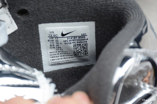 Mid Kids Metallic Force Air Nike 1 314197-8500 WB Silver 1219